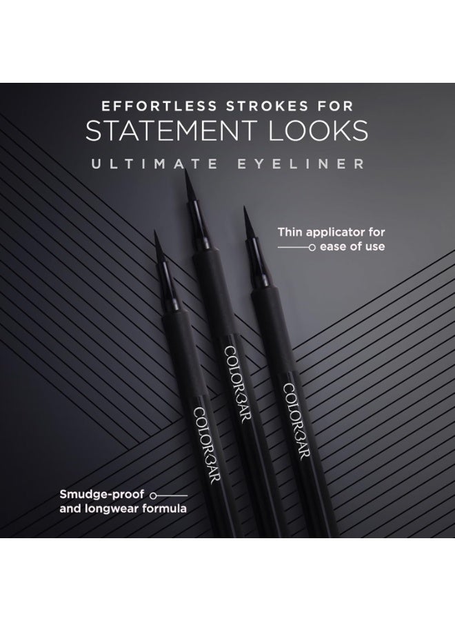 Colorbar Ultimate Eye Liner, Black, 1ml | Waterproof | Transfer-proof | Lasts upto 16 hours - Image 2